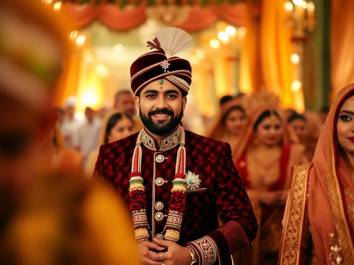 Groom in baraat
